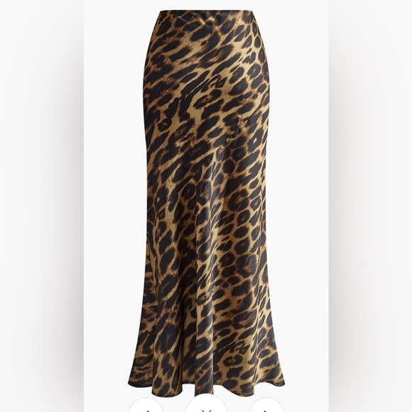 Commenseleopard satin skirt long - Picture 1 of 2